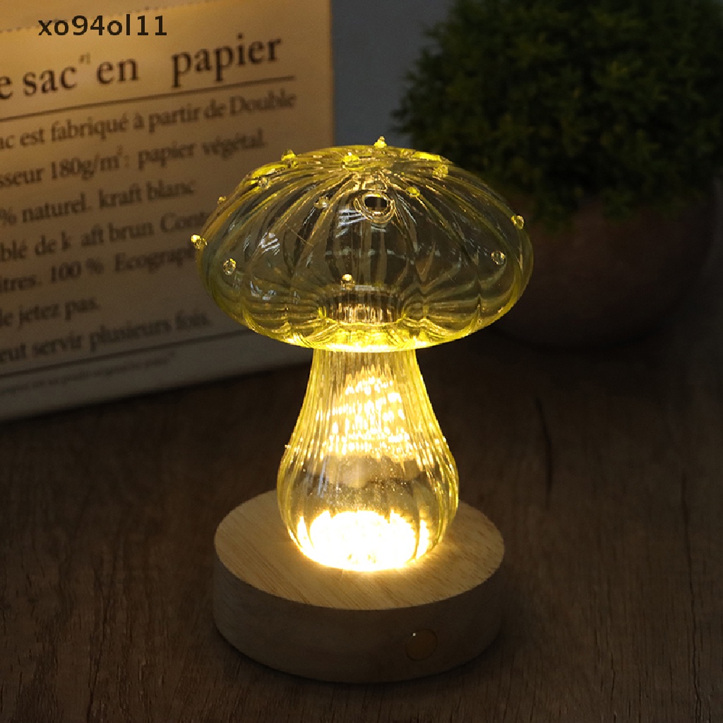 Xo Lampu LED Dispaly Base USB Rechargeable Kristal Kaca Resin Art Ornamen OL