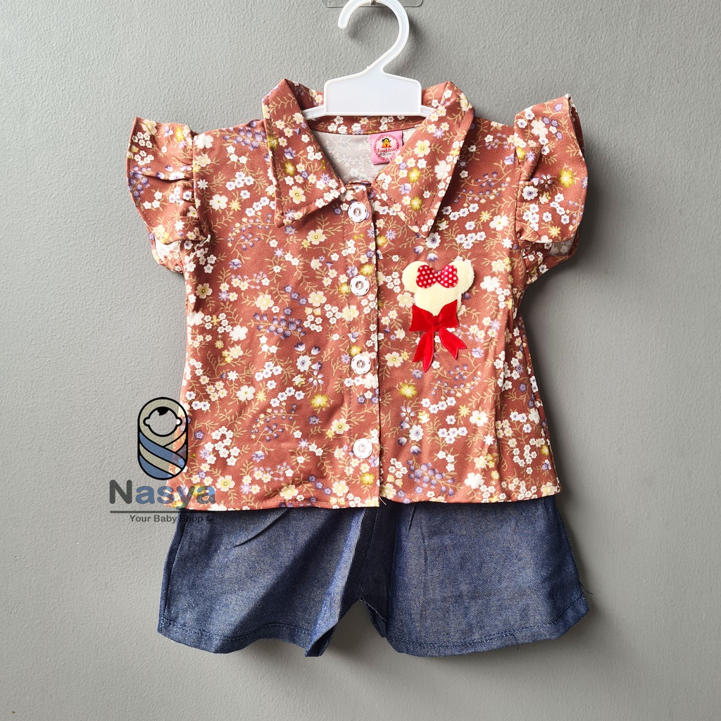 [SL-026] Setelan baju Anak Bayi Perempuan motif girl (3-12 bulan)