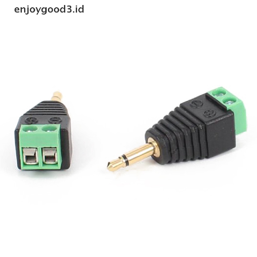 【 Rready Stock 】 3.5mm Mono Male to AV Screw Terminal Mono Jack Stereo Male Plug Audio Mono Channel Plug To Screw Terminal Audio Mono Channel Plug （ ID ）