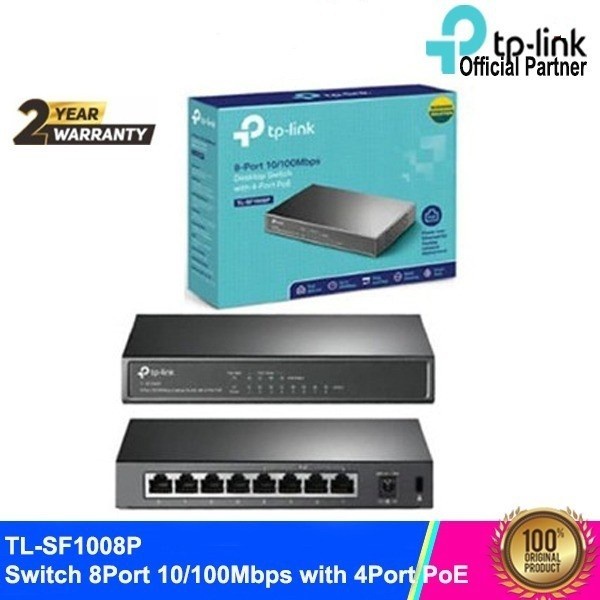 Switch 8 Port 10/100Mbps with 4 Port PoE TP-LINK TL-SF1008P