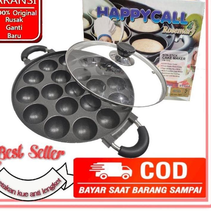 ➧ Cetakan Kue Takoyaki Teflon 19 Lubang Cekung Snack Maker Pentol Goreng Teflon Tebal Anti Lengket ☎