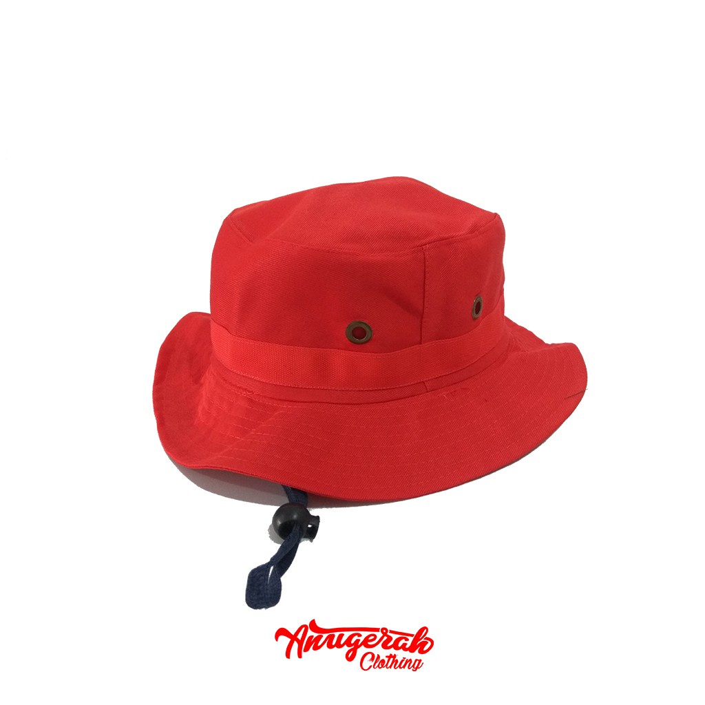 DISKON Topi Rimba / Bucket Hat / Rimba Hat / Hiking Hat / Topi Hutan / Topi Gunung Bahan Royal drill HIDAYAH