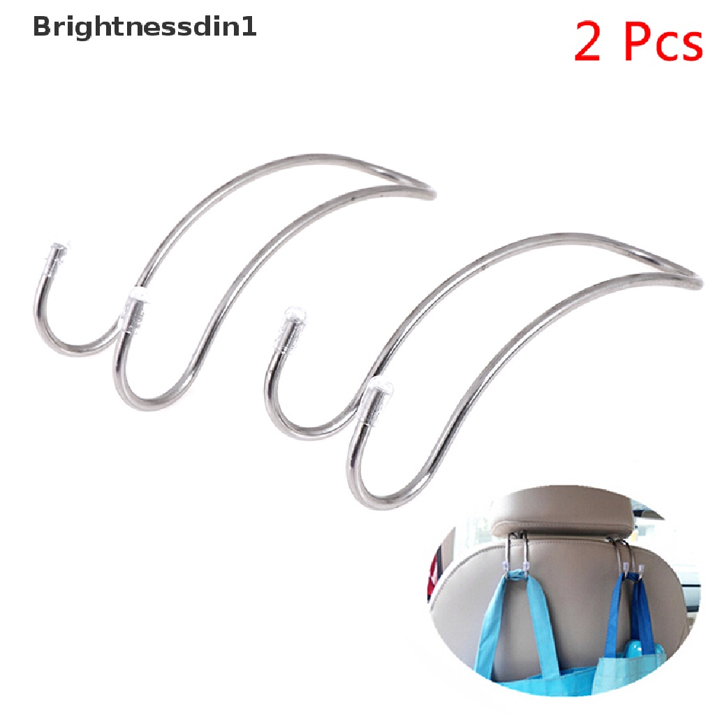 [Brightnessdin1] 2pcs Pengait Jas Kursi Mobil Dompet Tas Belanja Gantungan Organizer Holder Aksesoris Butik