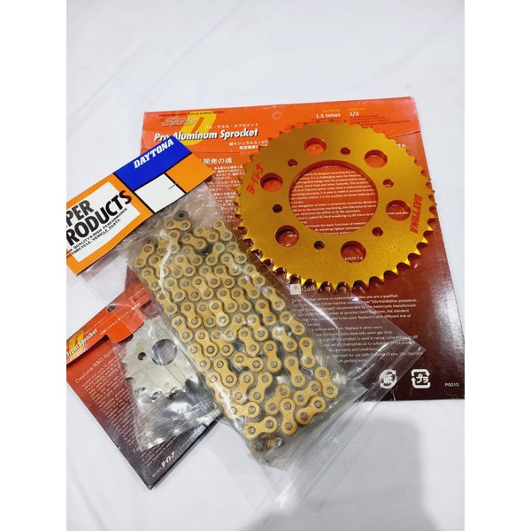 GEAR GIR SET DAYTONA DURALUMIN 428-42 YAMAHA VIXION OLD ORIGINAL