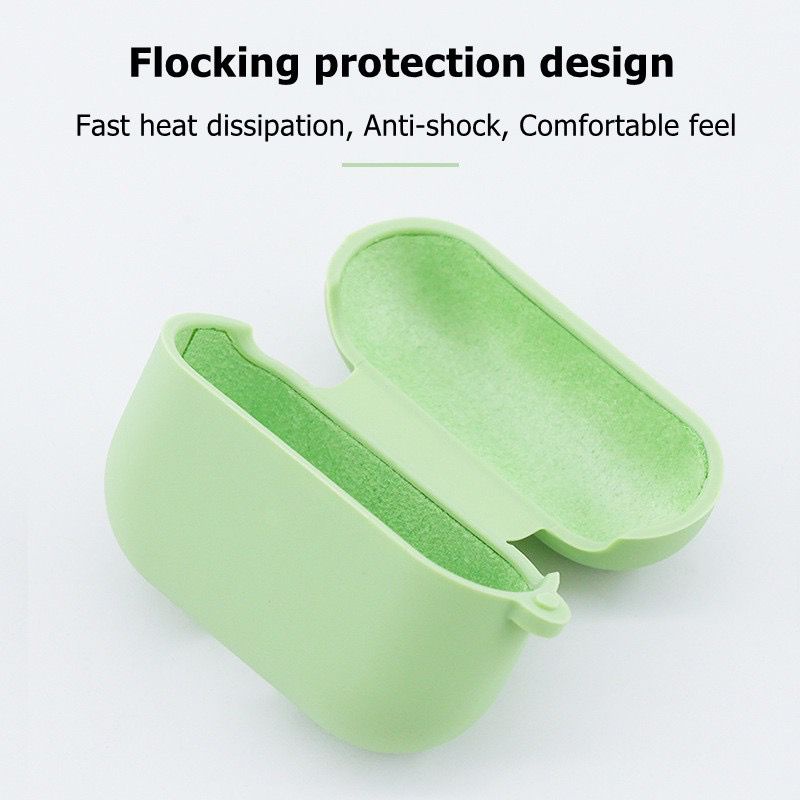 Case PC+Silicone Inner Flocking Protective Cover Airpods Gen 2/Airpods 3/Airpods Pro/Airpods Pro 2 Sleeve