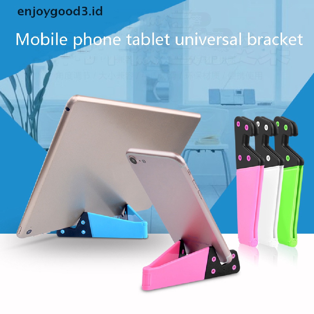 【 Rready Stock 】 1Pcs Universal Desktop Stand Portable Foldable V model Mobile Phone Mount Holder （ ID ）