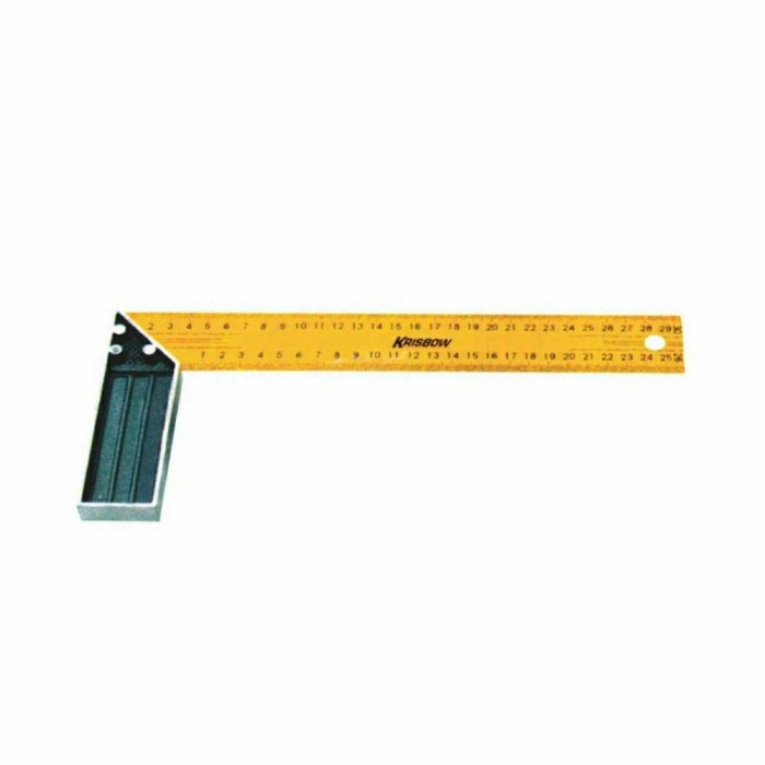 Krisbow penggaris siku besi 50 cm alat ukur panjang