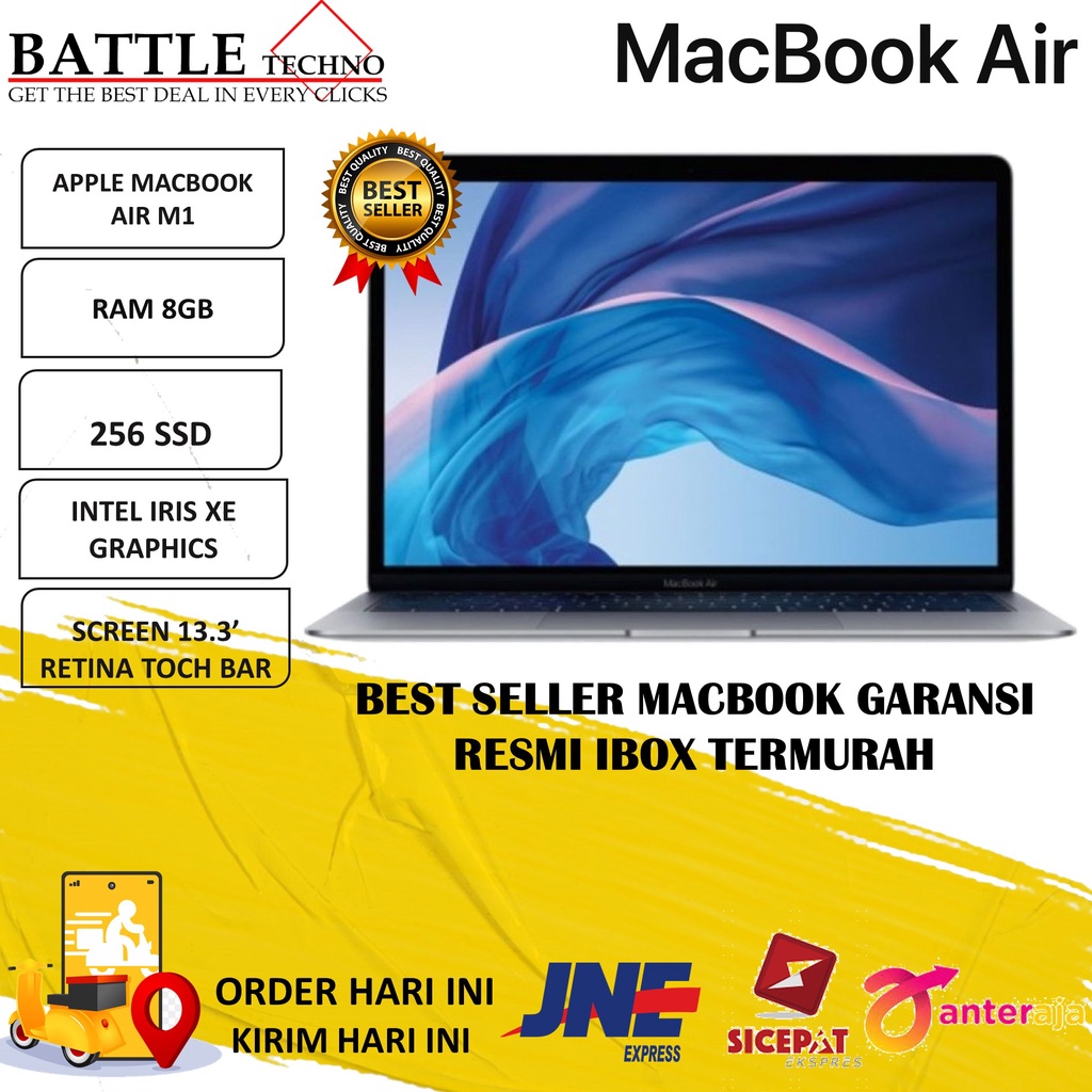 APPLE MACBOOK AIR 2020 MGN63ID M1 8GB 256GB 13.3&quot; RETINA TOUCH-ID SPACE SPACE GRAY