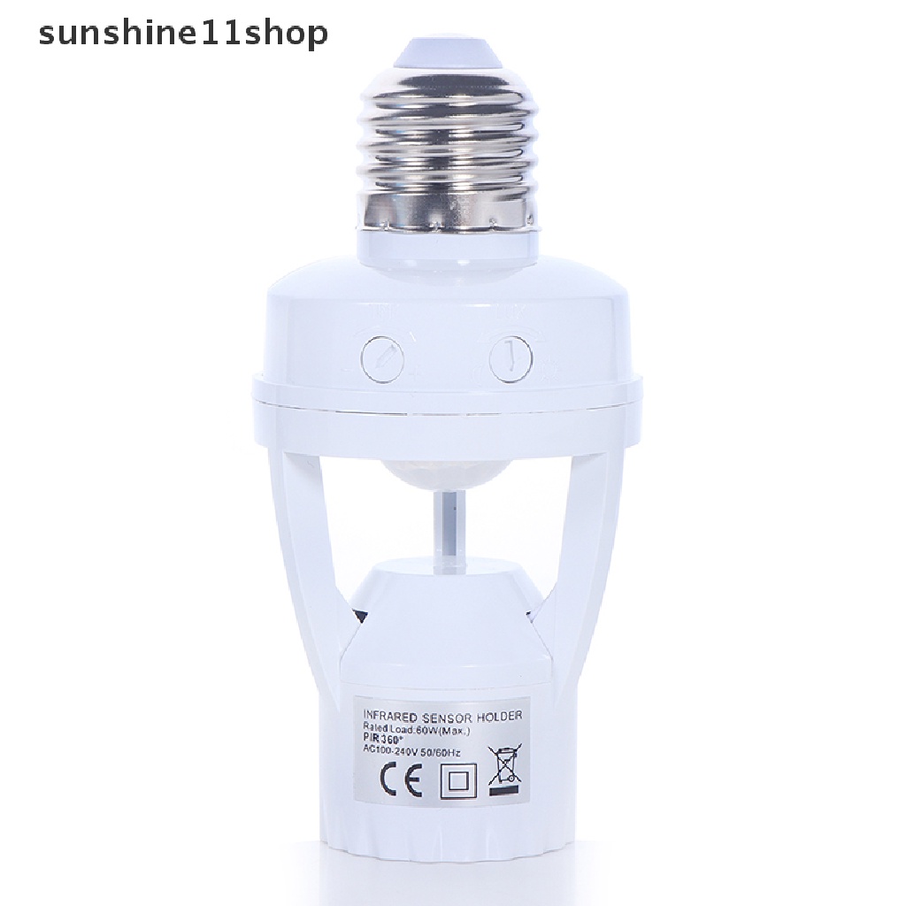 Sho E27 Screw Induction Lamp Holder E27 Saklar Sensor LED E27 Body Aman Hol N