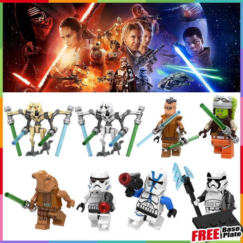 Star Wars Minifigures General Grievous Pong Krell Hera Syndulla Jedi Master Mini Angka Mainan Hadiah Ulang Tahun