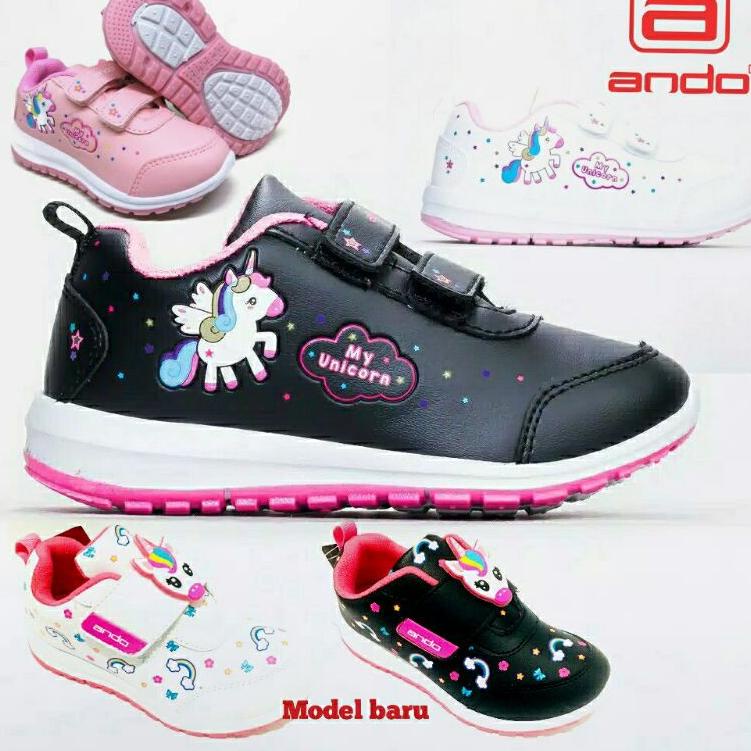 SALE TERBATAS Sepatu sekolah anak perempuan cantik ando unicorn PAUD TK SD