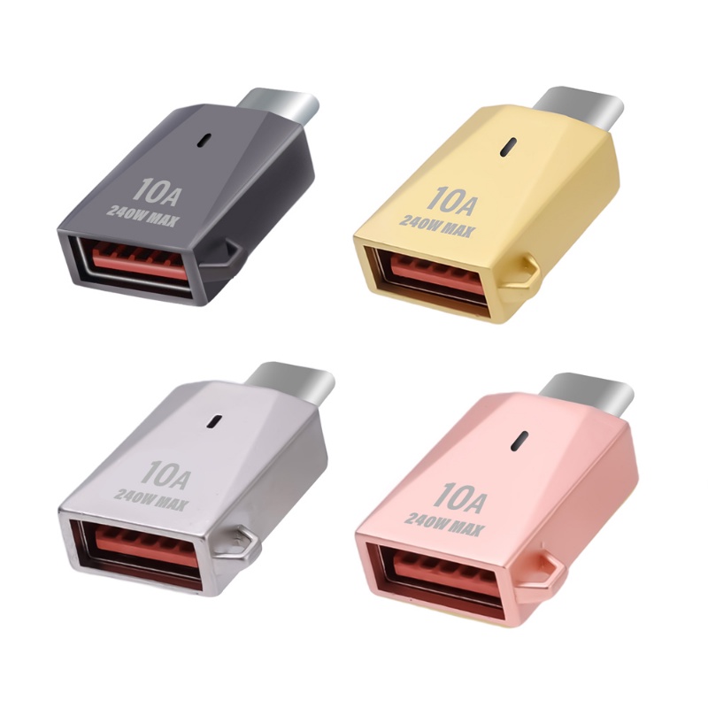 Adaptor 10A USB Ke Tipe-C Female/Converter USB3.0 Untuk Komputer/Handphone Adaptor Konektor Kabel