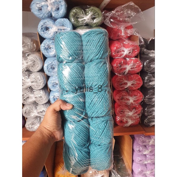 Benang macrame katun premium size 4mm