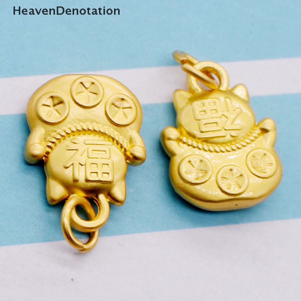 [HeavenDenotation] Pesona Kucing Beruntung Lucu DIY Membuat Perhiasan Liontin Buatan Tangan Kerajinan Hewan Untuk Anting Kalung Gelang Handmade HDV