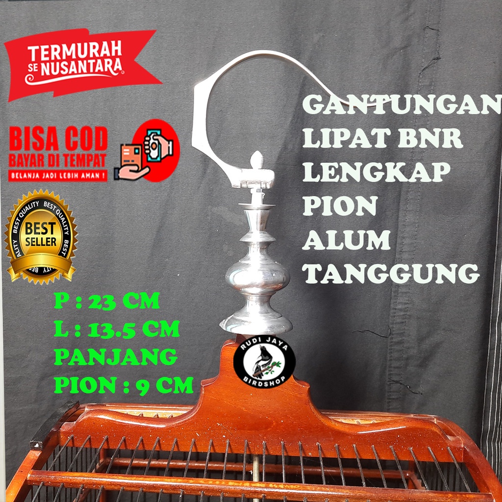 Ready Gantungan Lipat Bnr Lengkap Pion Rajawali Cantolan Sangkar Kotak Kandang Burung Kacer Cendet