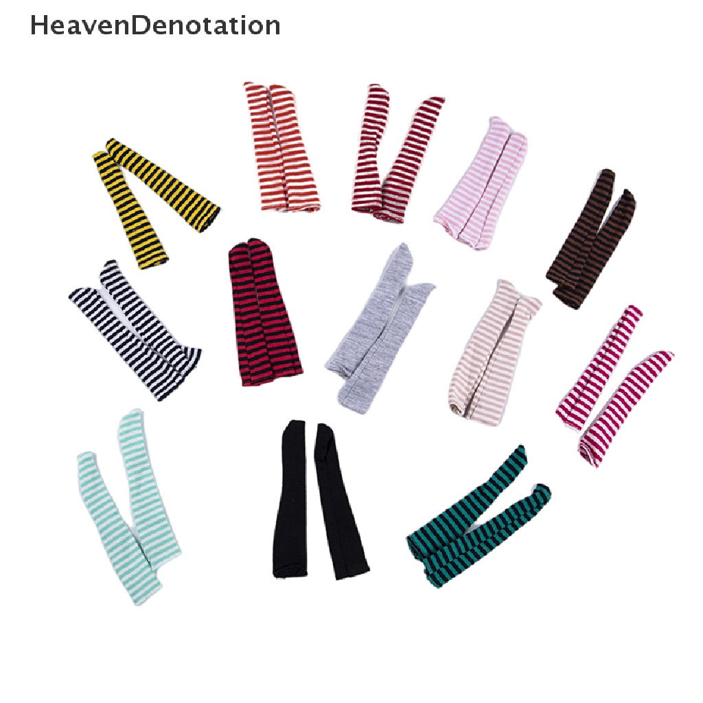 [HeavenDenotation] 1pair Stockings Stripe Socks for 1 / 6 Blyth licca BJD 28-30cm Dolls Accessories HDV