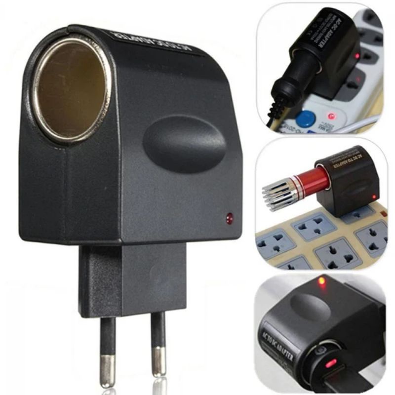 Car Charger Inverter AC to DC 12V 500mA Adapter Colokan Lighter Mobil Testing Car Charger