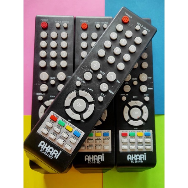 Remote TV LED LCD AKARI Original Grade langsung pakai. tombol empuk