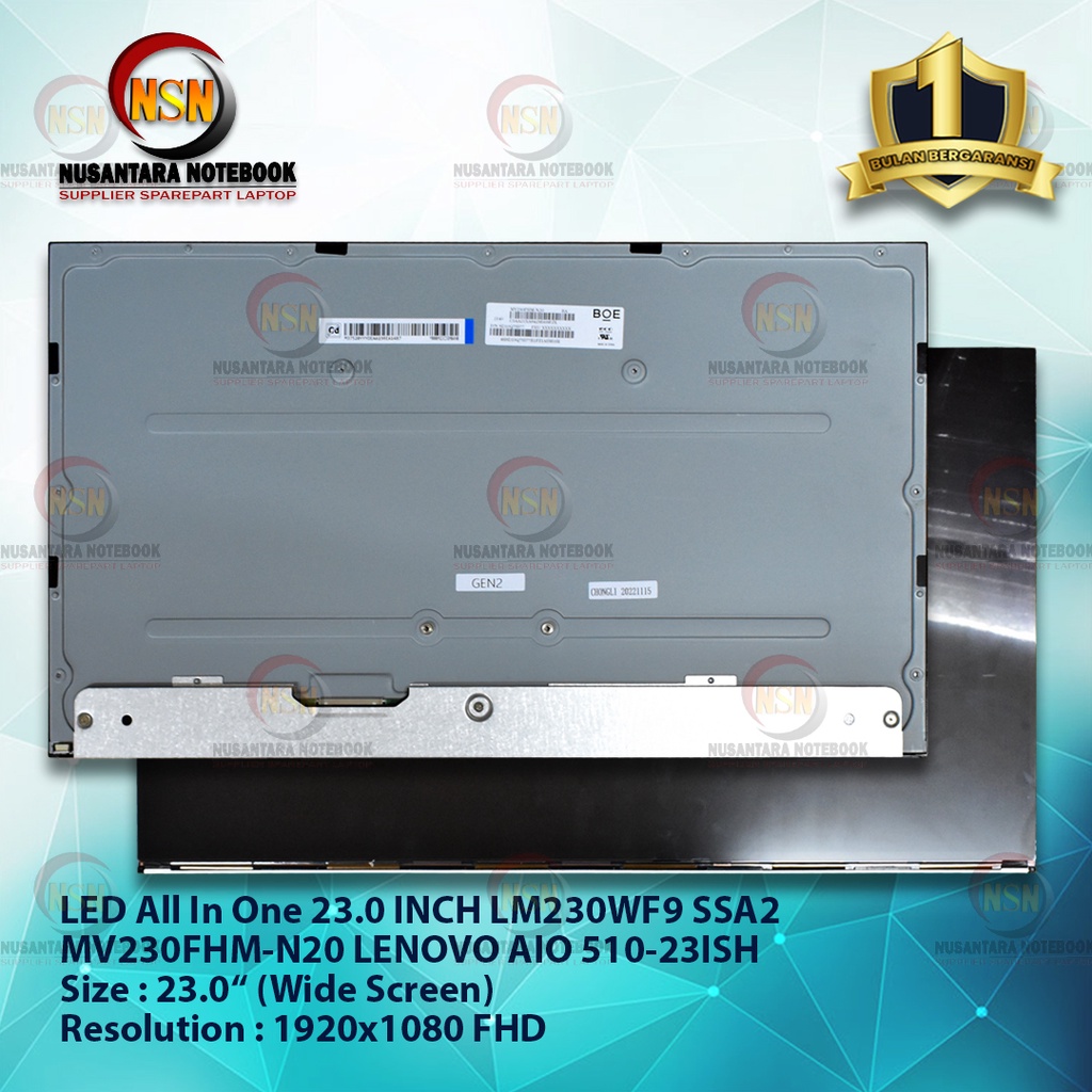 LED 23.0 Inch GEN 2 Full HD LM230WF9 MV230FHM-N20 LENOVO AIO 510-23ISH