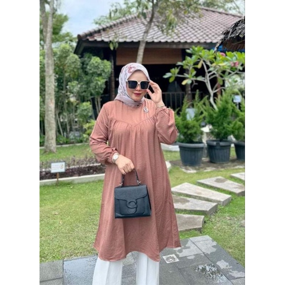 CUCI GUDANG LONGDRES TUNIK  OVERSIZE CRINKLE AIRFLOW