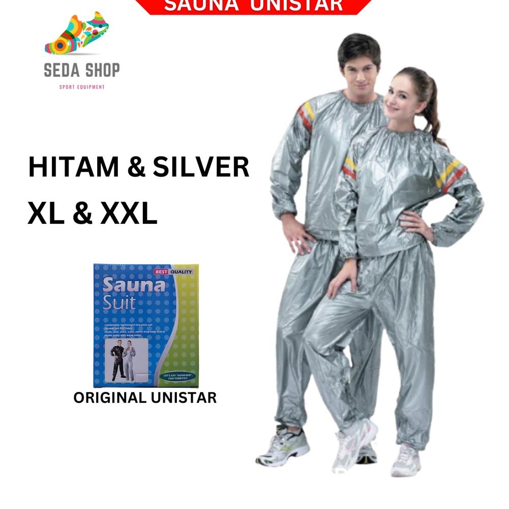 Vxm28 Sauna Suit Pembakar Lemak Jaket Parasut Olahraga Jumbo Pria Wanita XL XXL Unistar .,..,.,.,.