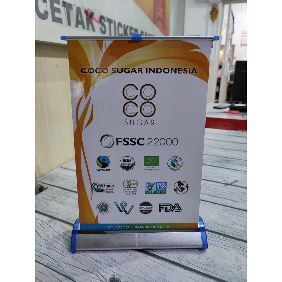 Roll Banner Mini Custom / Standing Banner Mini / Cetak Roll Banner Mini / Stand Banner Mini