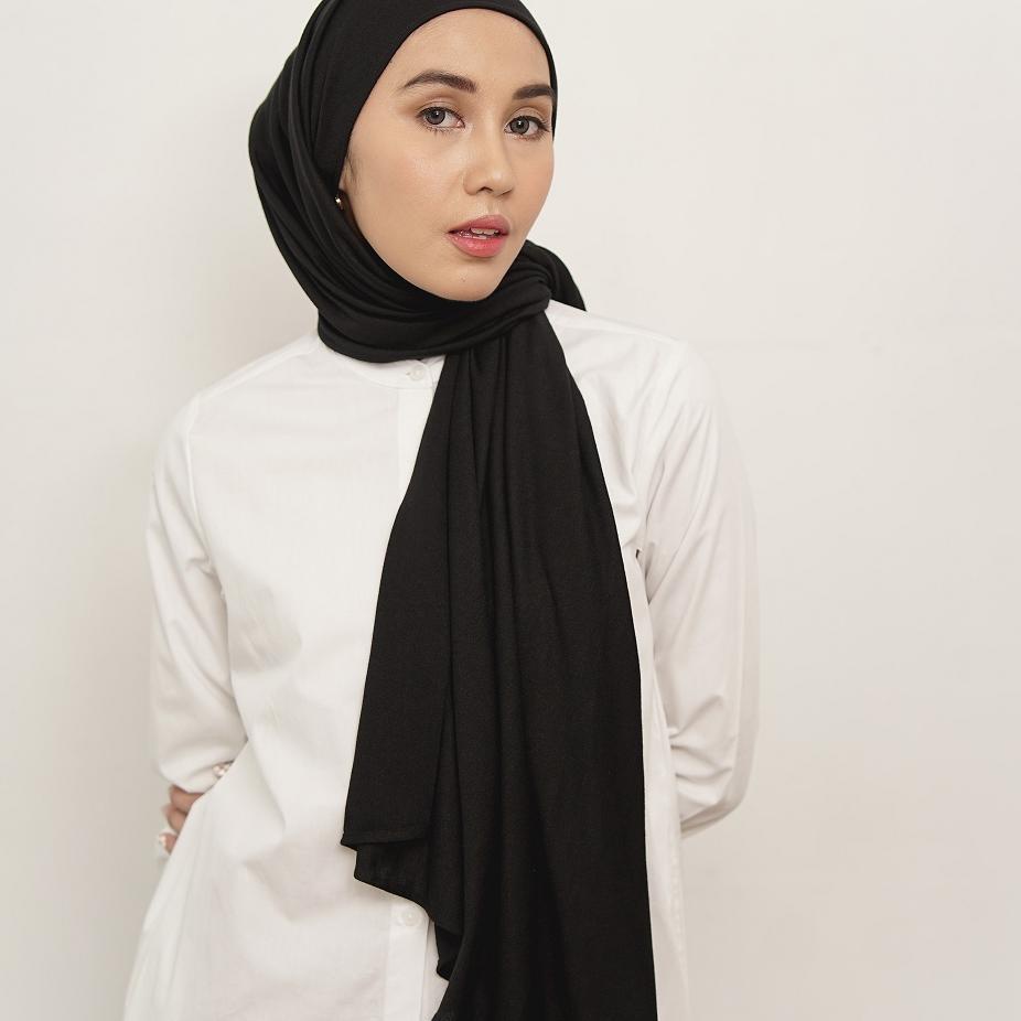 ֍ Dauky Hijab Selendang Pashmina Jersey Knit ♬