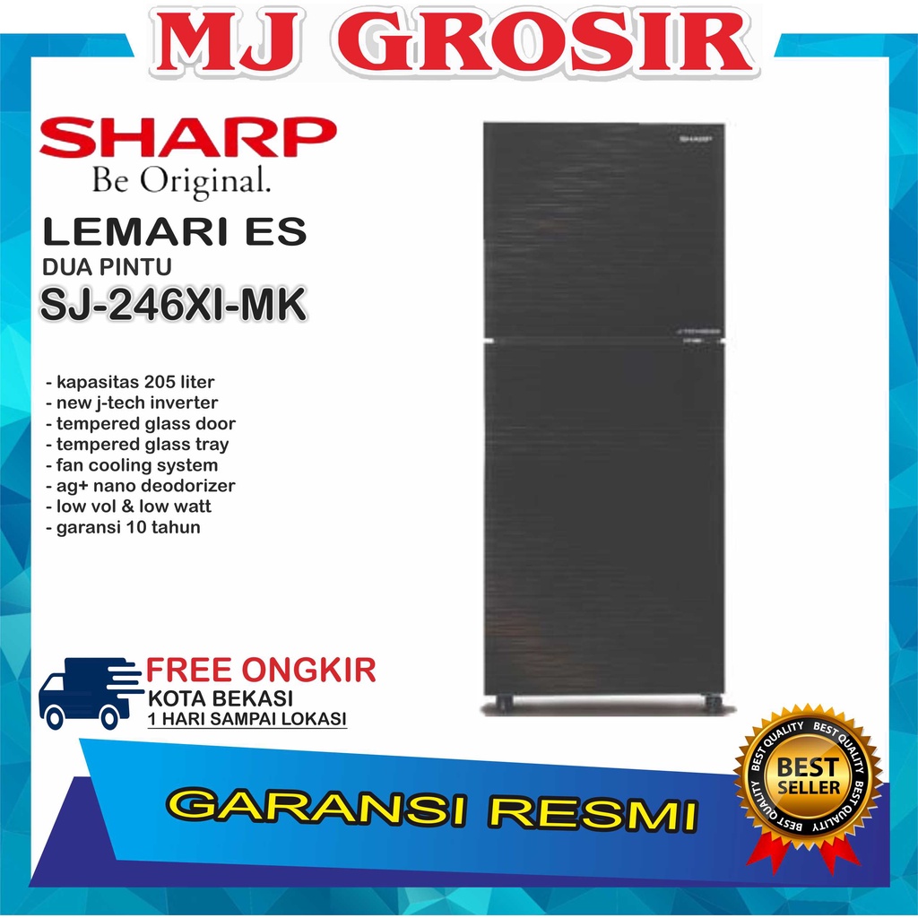 KULKAS SHARP SJ 246 XI LEMARI ES 2 PINTU SJ246XI INVERTER