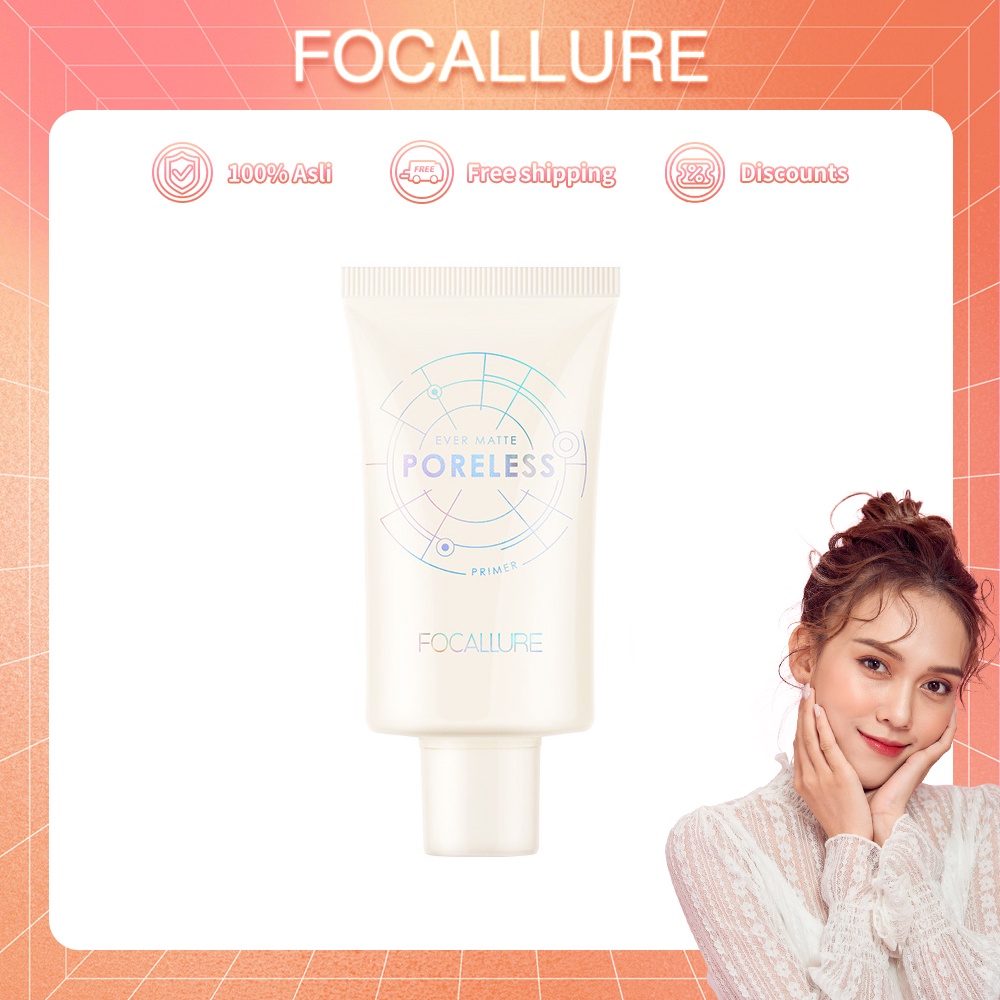 FOCALLURE Poreless Primer Cream Makeup Base -Ever Matte Primer Fine and Fairness Cream Flawless Foundation Base Ma FA268