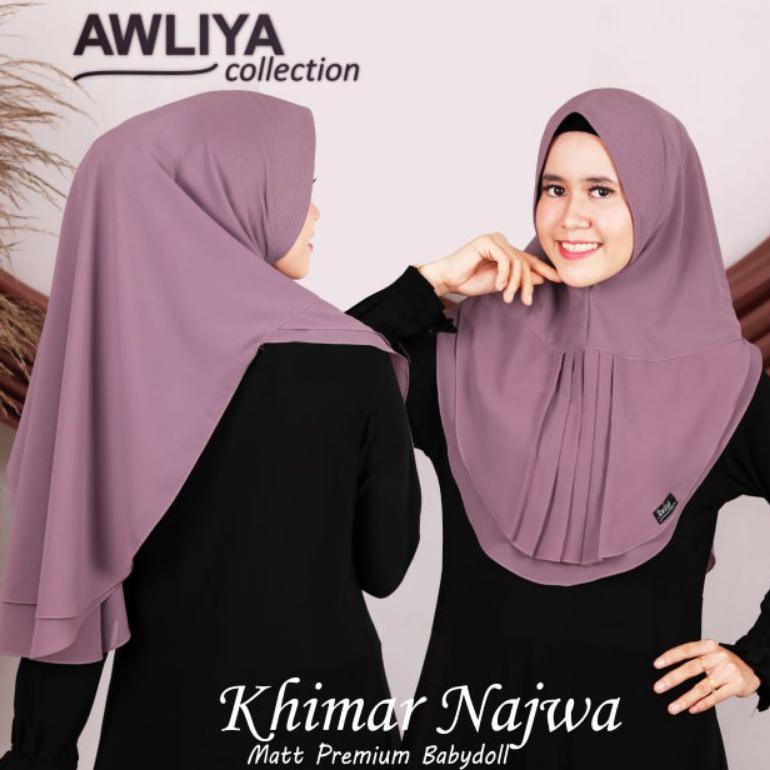 Khimar Najwa/Original Awliya Collection/Jillab Oval Mini Instan Najwa/Kerudung Oval Mini Najwa/Khima