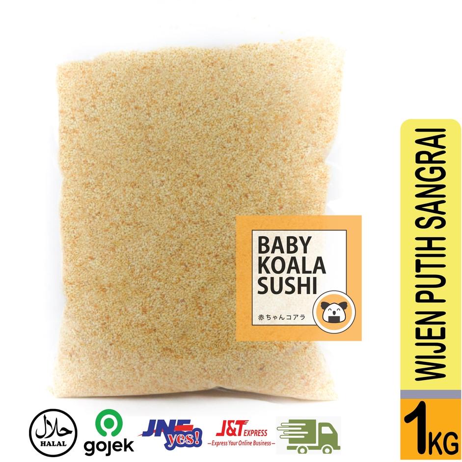 

☝ HIROKING Biji Wijen Putih Sangrai 1 Kg Halal │ Roasted White Sesame Seed for Sushi Ramen ❅