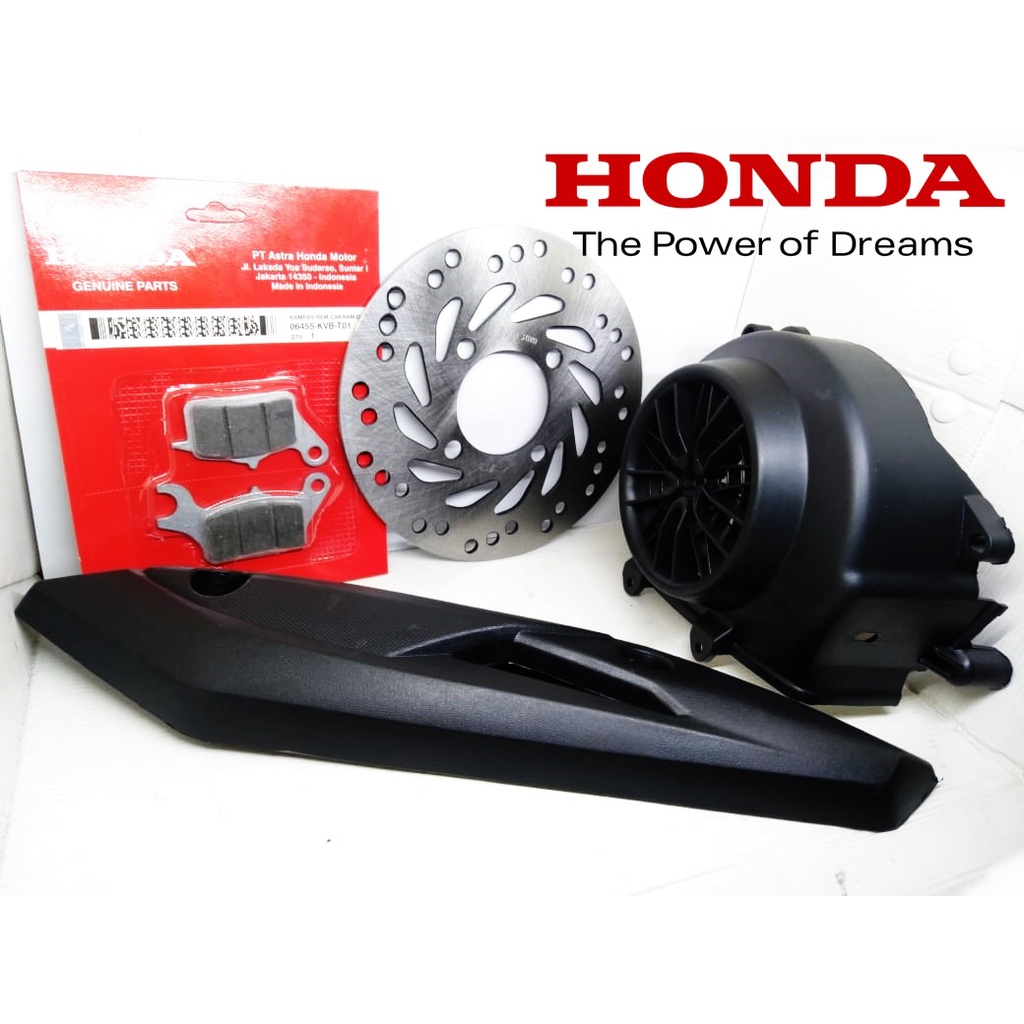 Paket Piringan plus dispad +Tutup Kipas Untuk motor beat fi New led ,pop,Scopy karbu Scopy Esp dan vario 110 stater halus + Cover knlpot tameng kenlpot