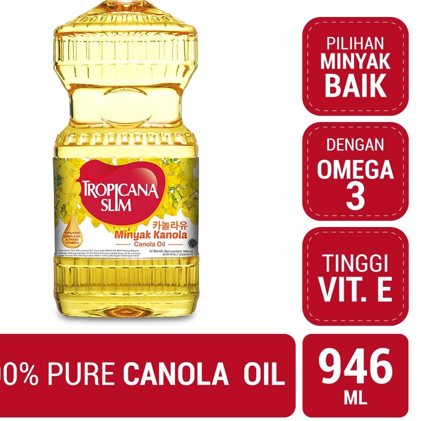 

✰ Tropicana Slim Minyak Kanola 946ml - 100% Pure Canola Oil ➣