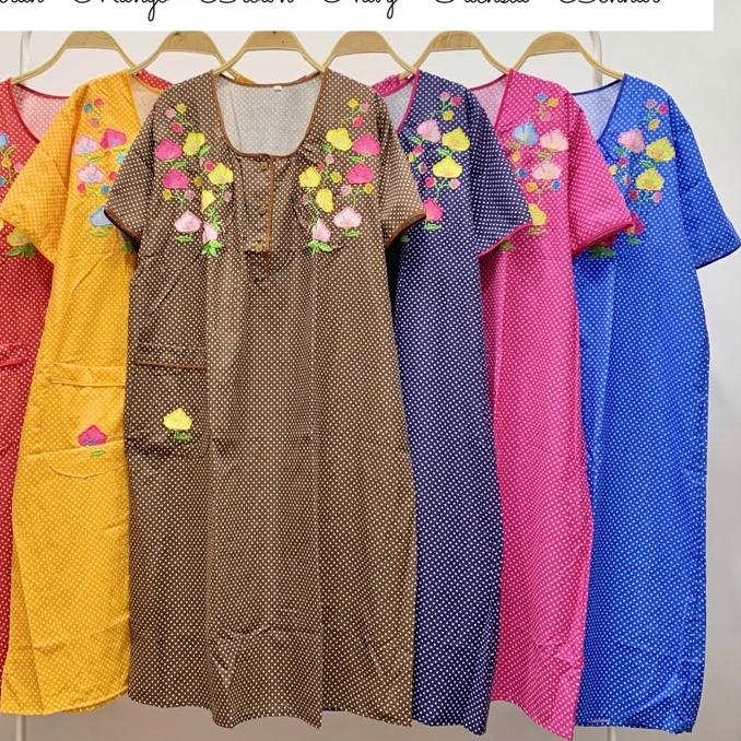 Star 12.12 Daster bordir katun jepang lokal busui bumil friendly grosir