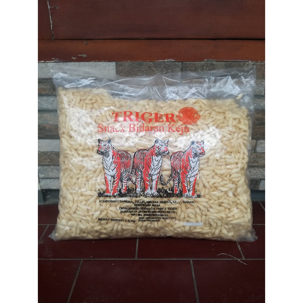 

[2.5 Kg] Bidaran Keju Triger/Tiger Camilan Jajan Snack Kiloan Murah Gurih Enak 1 bal