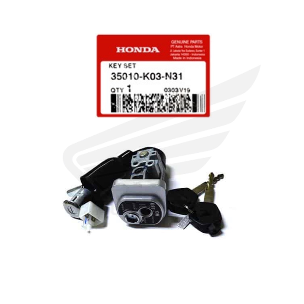 Ori AHM kode 35010-K03-N31 Key Set Kunci Kontak Plus Kunci Jok Revo 110 Absolute Fi