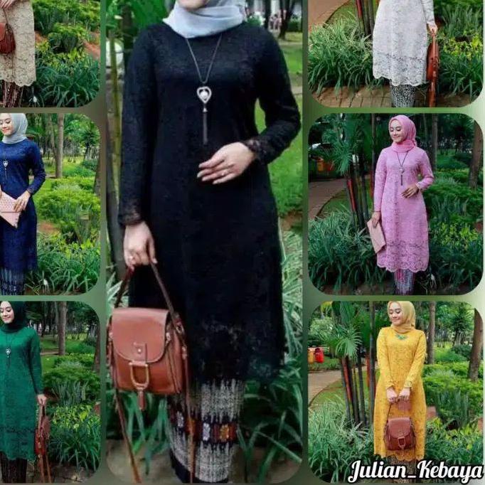 ➷ kebaya brukat hitam / brukat hitam / kebaya modern / baju kebaya / kebaya hitam ♨