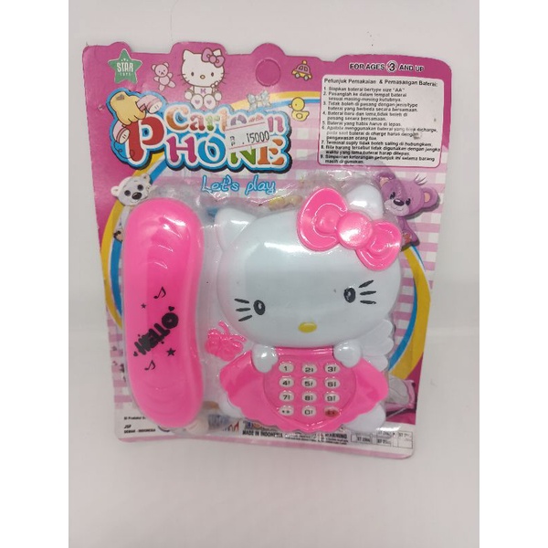 Mainan anak telpon hello kitty cartoon phone hello kitty ST2563