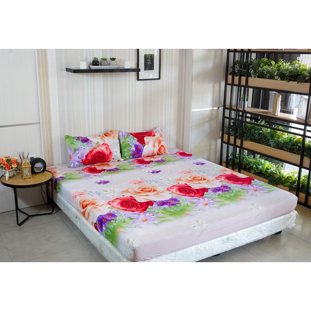 Idola Style Veronica Sprei 100 / 120 Micro Print Tinggi 20 cm MP-8033