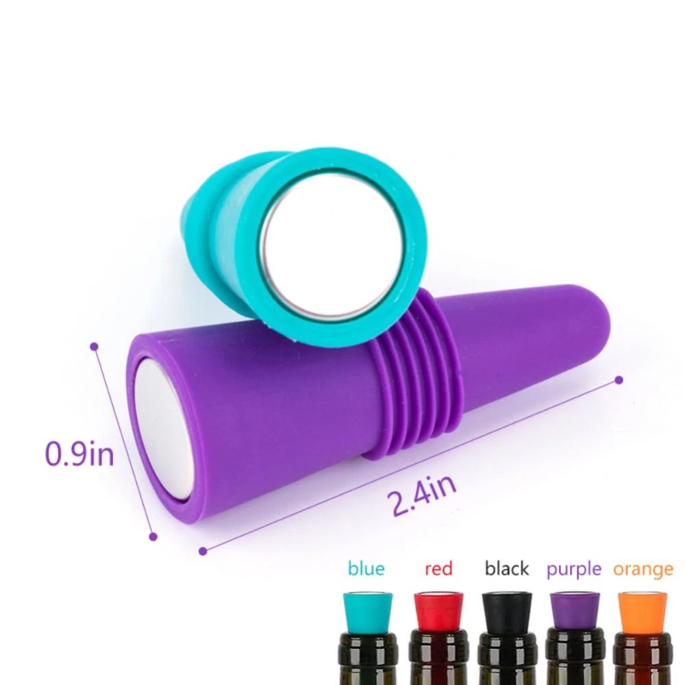 [Harga Grosir] 1PC Multicolor Silikon Champagne Stopper Vacuum Sealed Whisky Bottle Cap Universal Bottle Plugs Reusable Wine Bottle Stoppers Aksesoris Bar Dapur