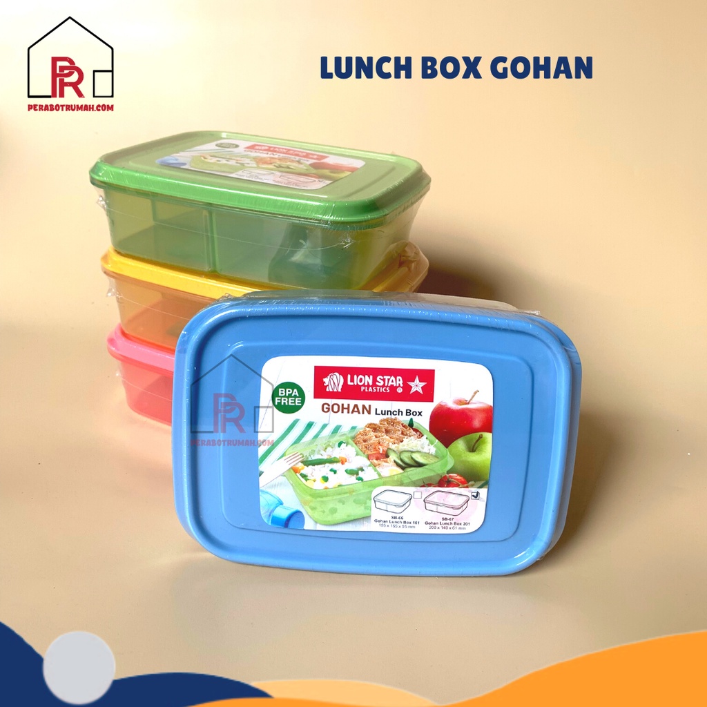 Tempat Makan Sekat Gohan / Lunch Box Kotak Bekal Anak Sekolah Lucu