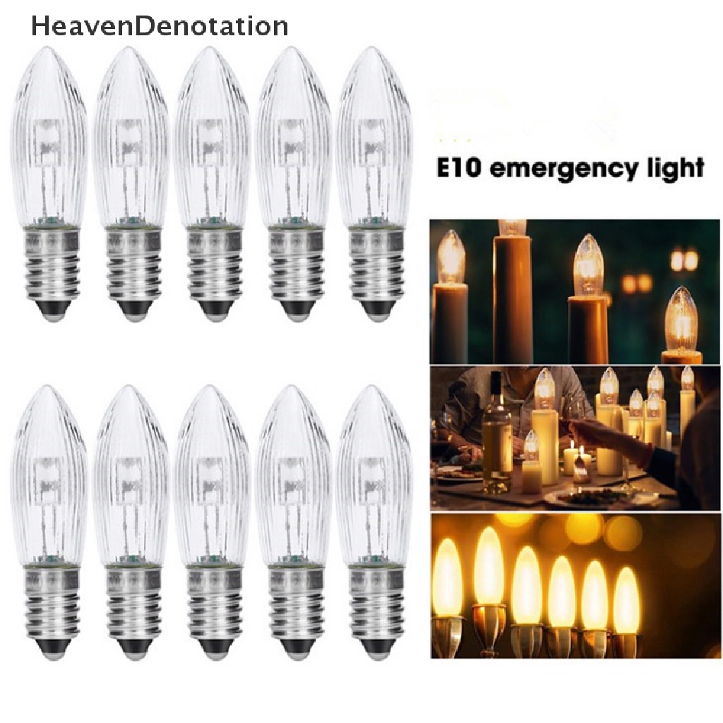 [HeavenDenotation] 5pcs E10 Lampu Bohlam LED Pengganti Lampu Bohlam Rumah Lampu Bohlam Dekorasi Light HDV