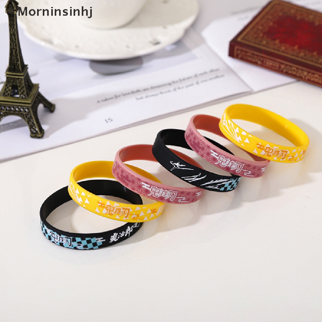 Mornin 1pc Gelang Demon Slayer Silica Gel Kartun Bangles Anime Jepang Demon Slayer id