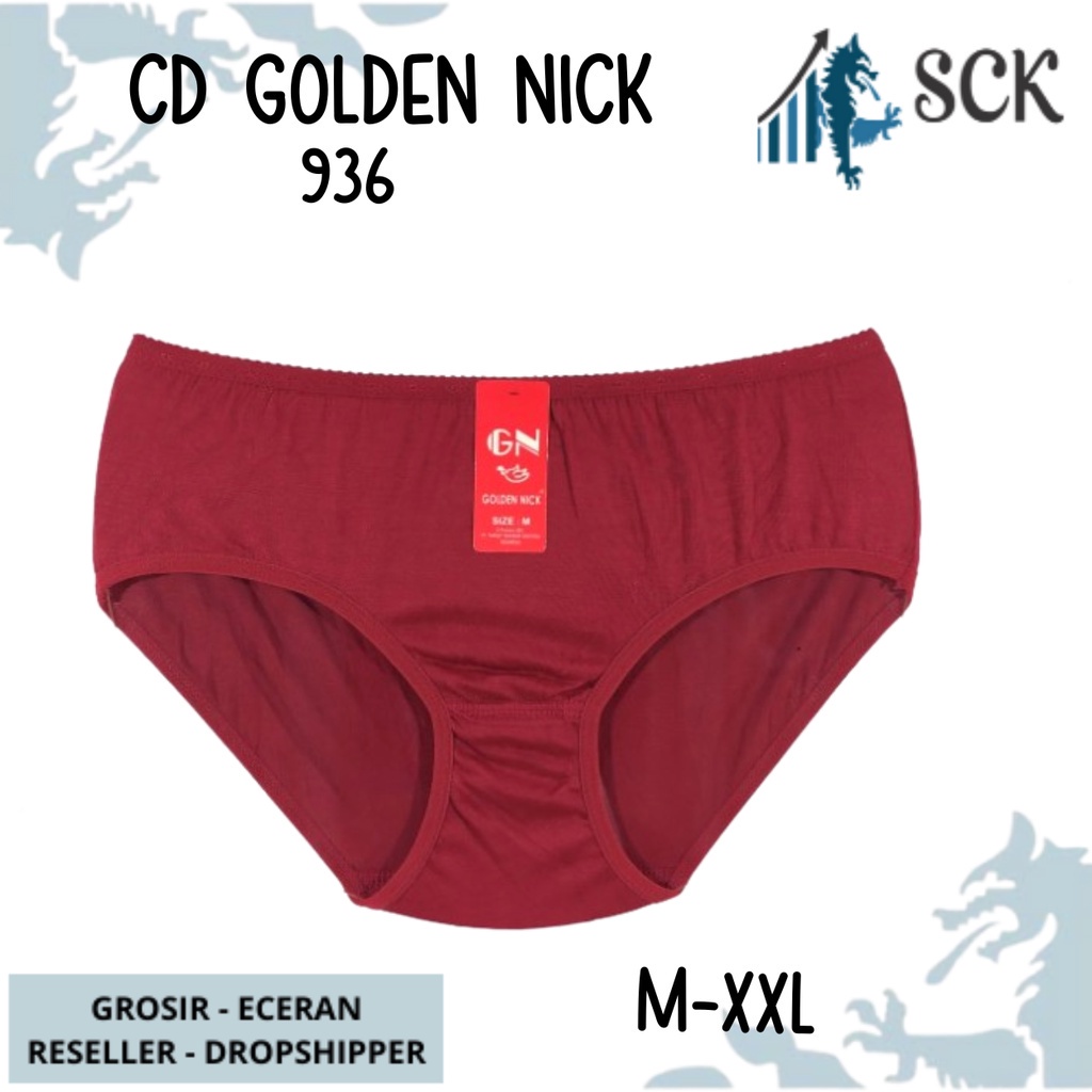[ISI 3] CD Wanita GOLDEN NICK 936 Khusus Warna Tua / Pakaian Dalam Wanita Katun Halus - sckmenwear GROSIR
