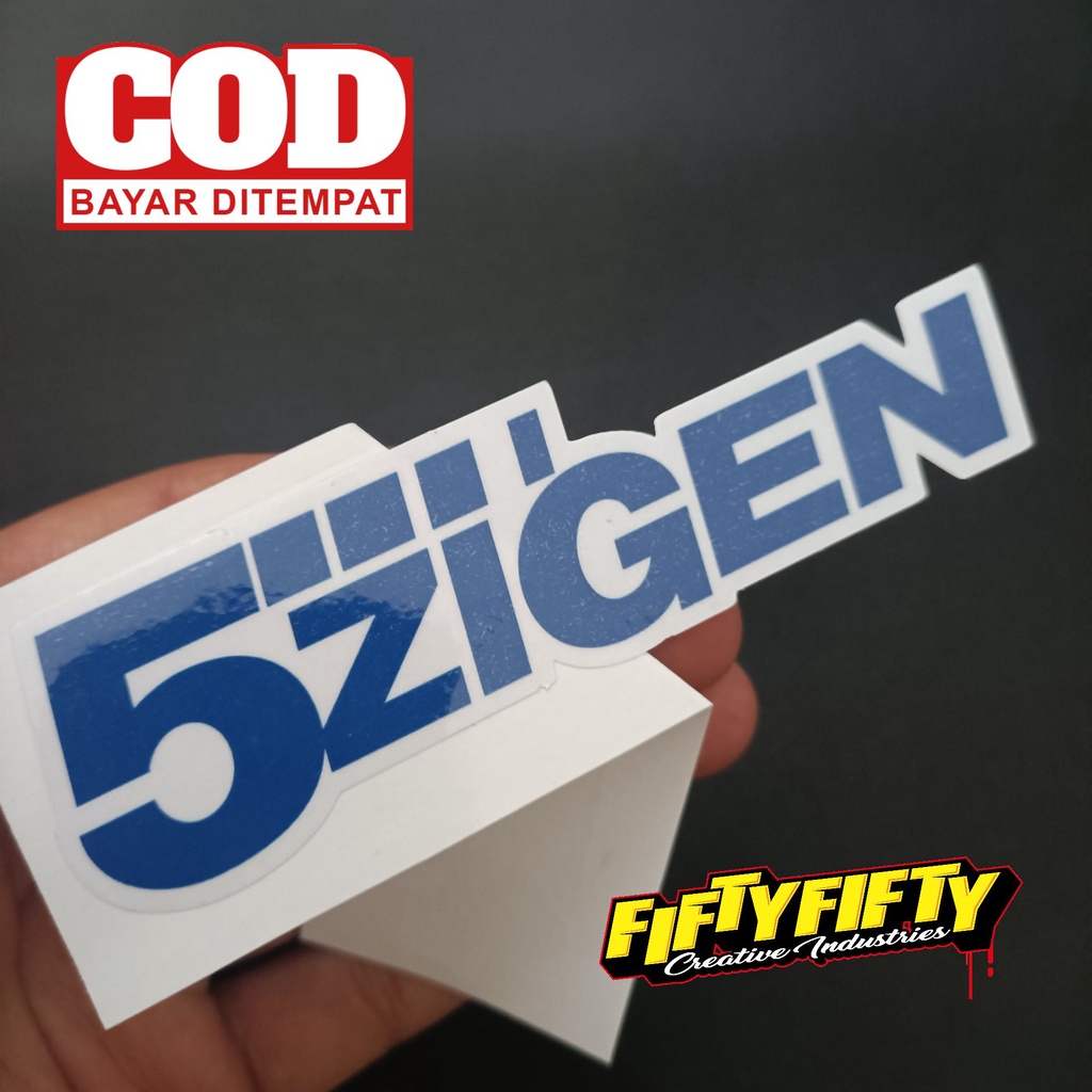 Stiker Print Cut 5ZIGEN Stiker Printing Laminasi Glossy Stiker Motor Mobil Helm Sudah Membentuk Pola Desain