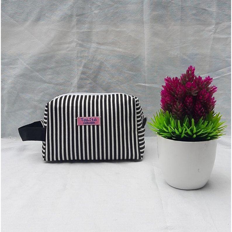 POUCH KANVAS MOTIF DAN POLOS