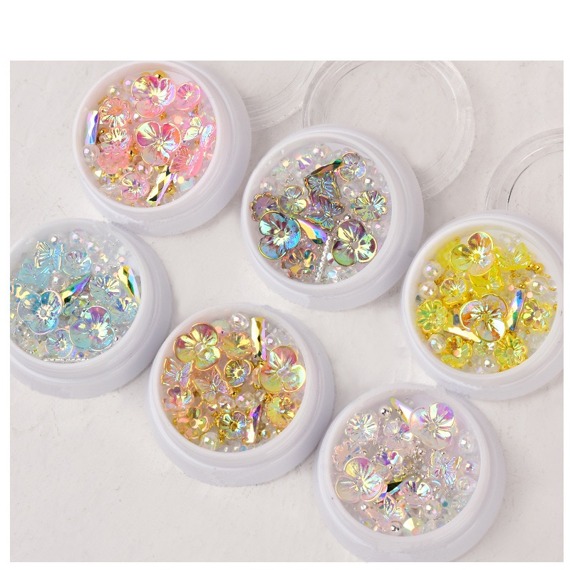 Hiasan Kuku 3D Bentuk Aksen Glitter Untuk Dekorasi Nail Art  / Manicure DIY