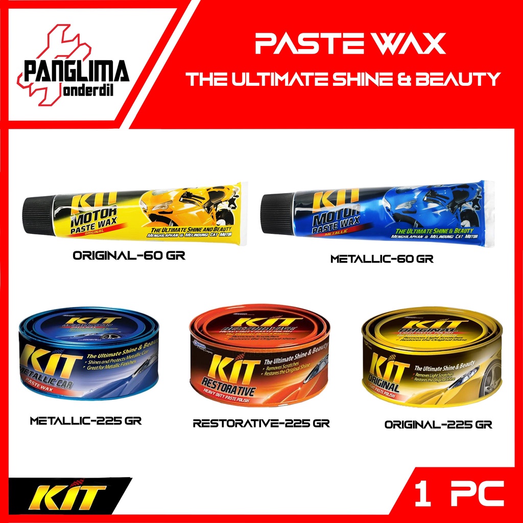 Paste Wax Original Metallic Restorative 60 225 Gram-gr Cairan Pembersih-Pengkilap-Kilap-Mengkilat-Penghilang Baret-Karat Metalic Restoratif Merk Kit