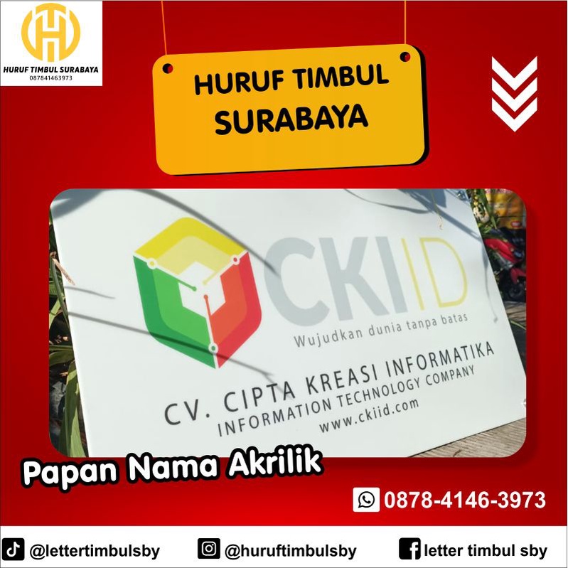 

Jual Papan Nama Akrilik Papan Nama Perusahaan CV Cipta Logo Acrylic