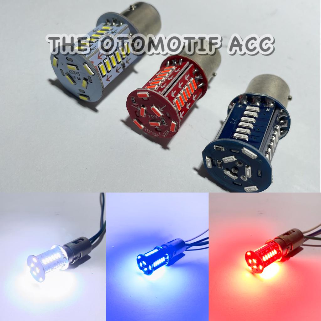 Lampu LED Rem Stop Bayonet 30 mata Running Kedip Mobil Motor Kaki 2 DC-12v new running Motor Mobil / Stop Rem Running